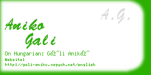 aniko gali business card